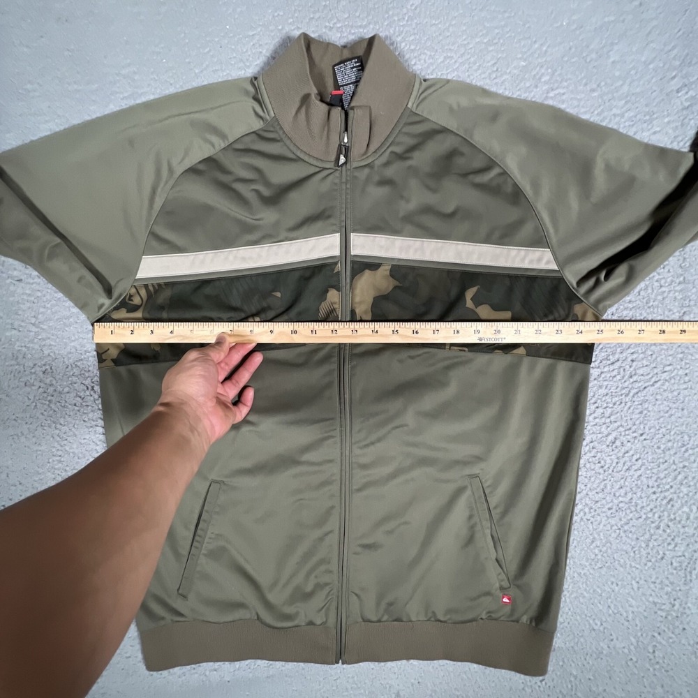 Quiksilver Jacket Mens XL Brown Camo Full Zip Outdoor Casual Preppy Logo Pockets - Picture 7 of 10
